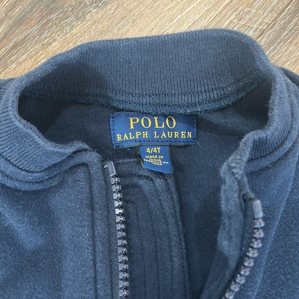 Polo Ralph Lauren boys cotton jacket size 4/4T navy. 100% cotton - Picture 5 of 12